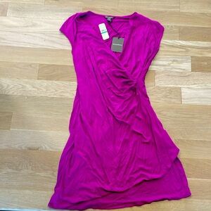 Tommy Bahamas tambour cascade fake wrap dress